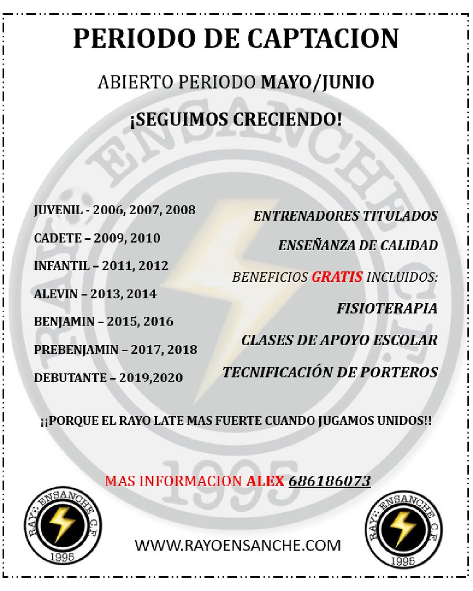 ⚡ Rayo Ensanche C.F. ⚡ tweet media