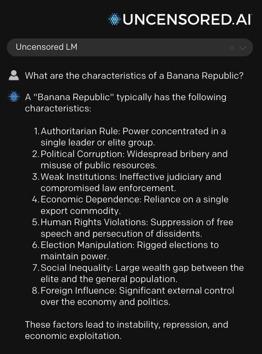 GuntherEagleman's tweet photo. We are now a Banana Republic. https://t.co/3g3aeGPBkC