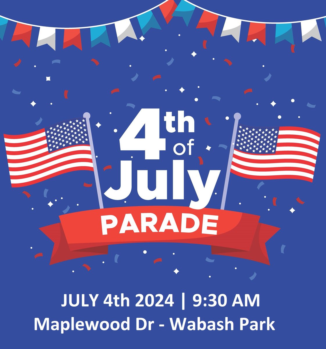 Rantoul_IL's tweet photo. We will be holding our 2024 Rantoul 4th of July parade, July 4th @ 9:30am!

To register for the parade, please fill out and submit our online form:
https://t.co/yROfKIPV8u

Registration must be submitted by 5 pm on Monday, July 1st. https://t.co/h1j0Jg3Ho5
