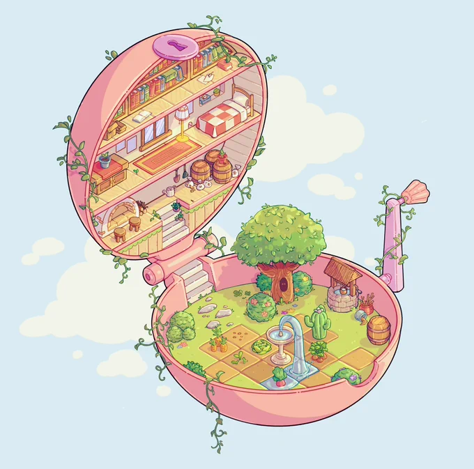  Tiny Garden  a farming and puzzle videogame inside a 90s toyExcited to announce my collab with  to create an illustration for their Kickstarter. You can get this print as a reward in their campaign!  