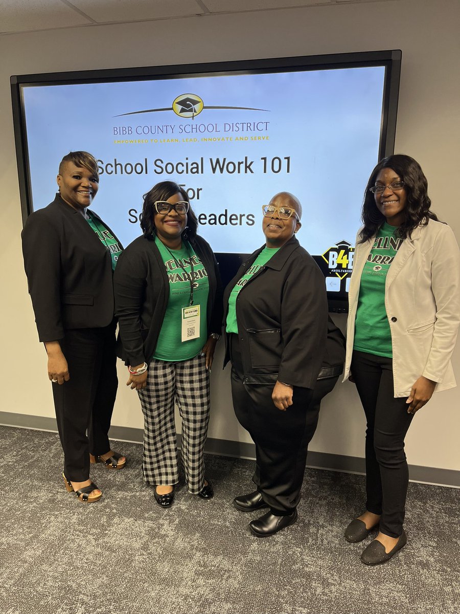 TilnishaRosser's tweet photo. @BibbSchools Leadership Symposium Day 2! Our social workers did an excellent job presenting this morning! #Built4Bibb #Built2Support
@BibbSSW https://t.co/YszewpvOPa