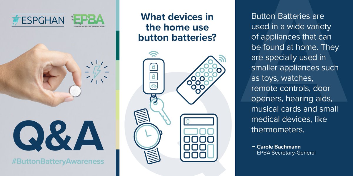 EPBA_batteries's tweet photo. What devices in the home use button batteries? 🔋📷

@CaroleBachmann, Secretary General at
@EPBA_batteries, comments on the devices you need to be aware of.   Stay informed to protect children 📷#ButtonBatteryAwareness #ButtonBatteryAwarenessDay #ChildSafety #NeverAgain https://t.co/TEyqRb3mEA