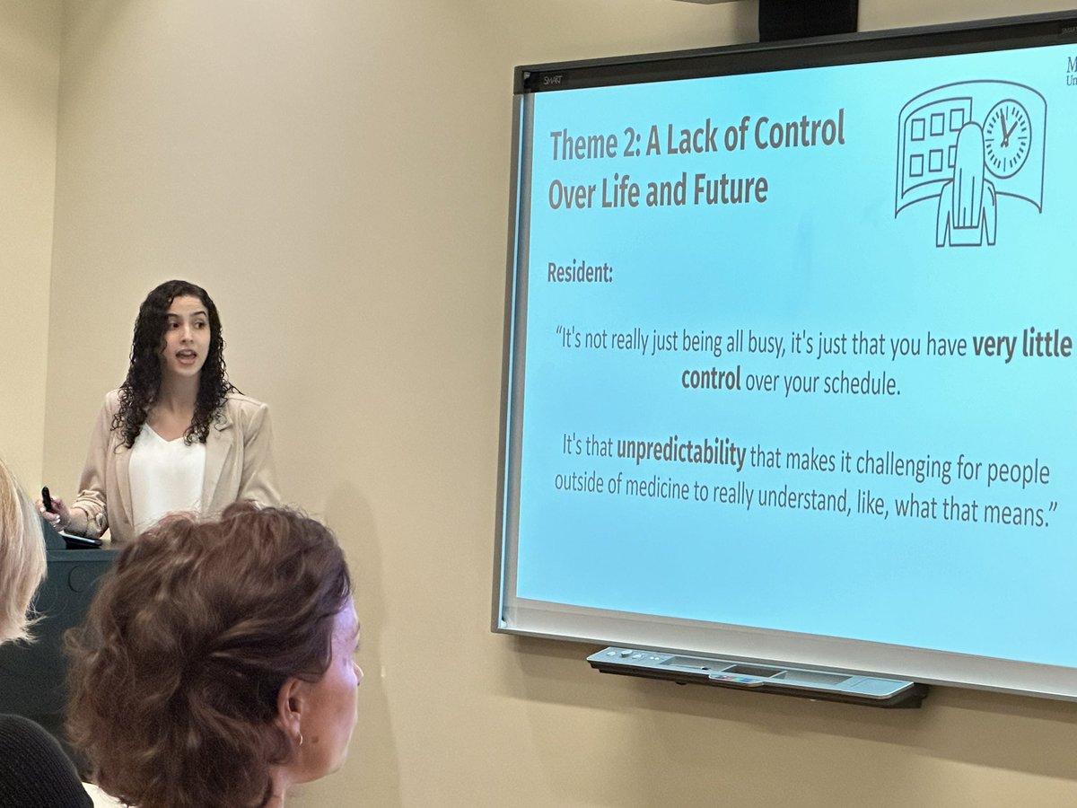 rebchern's tweet photo. Outstanding oral presentation by Marina Boutros Salama on impact of intimate relationships on mental health of medical residents. So many important themes that resonated - can’t wait to discuss with my partner. Congrats Marina! #NERD2024 https://t.co/Hrhkx2sgTS