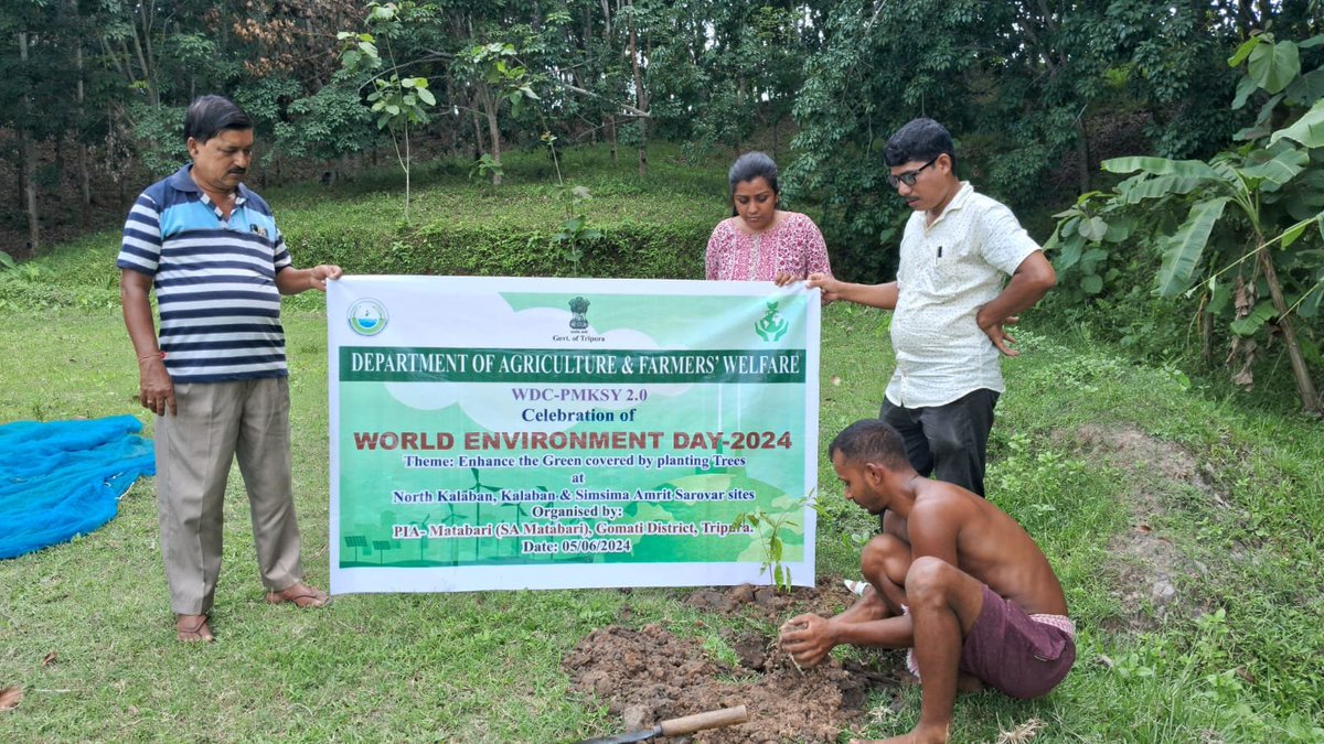 SLNA_TRIPURA's tweet photo. World Environment Day-2024
WDC-PMKSY 2.0 https://t.co/XIDcjP8Fq0