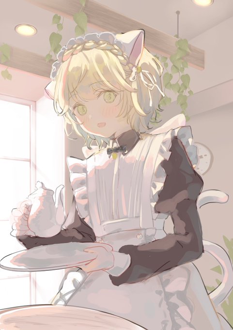 「apron black dress」 illustration images(Latest)