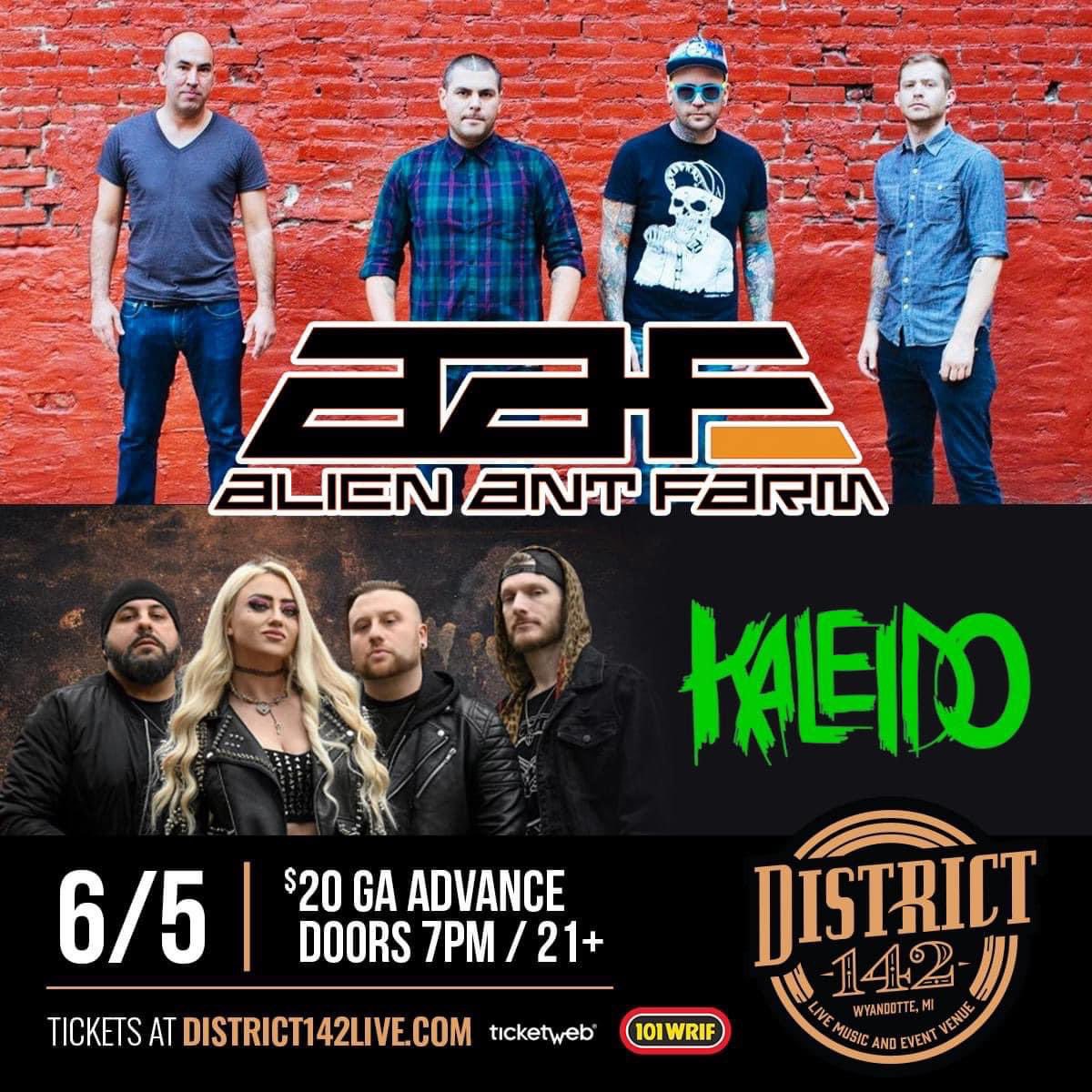 TONIGHT we’re rockin District 142 in Wyandotte, MI with Alien Ant Farm ! Roll out!! 21+, 7pm doors