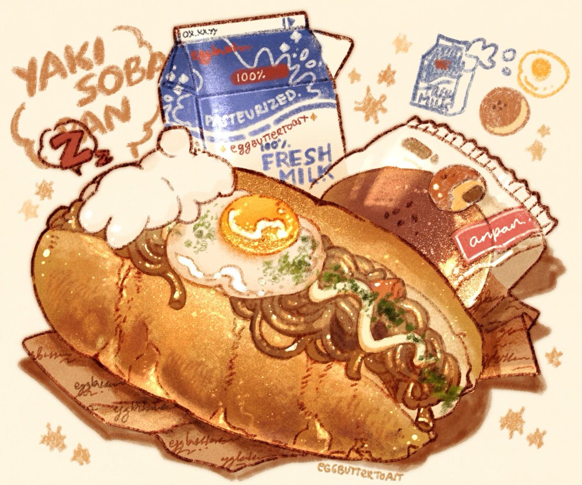 bestrollever's tweet photo. Sleepy lunch series-the usual konbini bread! 

Yakisoba pan or melon pan, which one would you like to eat first? 😌🍞🍞🍞
(I personally will go with yakisoba pan…!) https://t.co/2PLl5UE3GJ