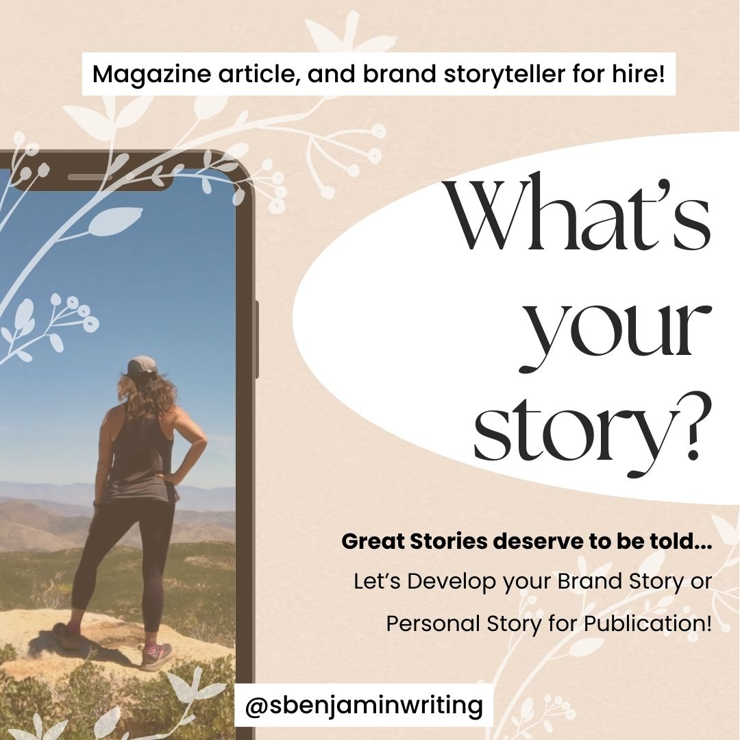 What’s Your Story?

We all have a story to tell. Within our seemingly everyday lives, are stories that simply must be told. We all have challenges we overcome. They are a source of strength for others, who relate, and find comfort in them. #brandstoryteller #writer