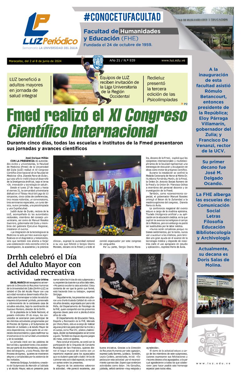 Edición 939 de LUZ Periódico, el Semanario de la Universidad del Zulia. Aquí el enlace ➡️ cutt.ly/xeijplFf
#LUZPeriódico
#Edicion939
#126AñosEnElAdnDeLUZ