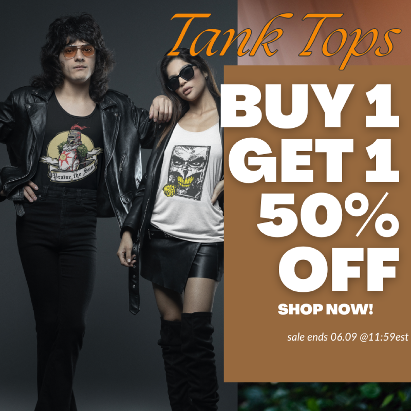 PopUpTee's tweet photo. Tank Tops collection is now on SALE!! Buy1 Get1 50% 🎽Shop now 🛒and save big! 💰 Don't miss out!  Limited Time Only! ⏳

https://t.co/pptvLVi0Oq https://t.co/bmfDJ4BL8s