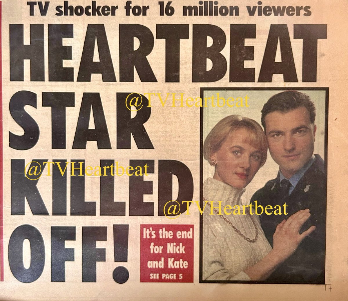 TvHeartbeat's tweet photo. Seeing the news about #HelenWorth leaving #Corrie reminds me of #NiamhCusack leaving #Heartbeat hitting the front page! It shows the importance of our favourite characters and our beloved shows. 16 million viewers- you don’t get that these days! #Heartbeat30Years #KateRowan ❤️ https://t.co/sGz23FF73O
