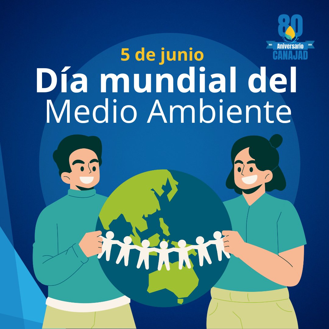 Hoy celebramos el #DíaMundialdelMedioAmbiente. En #CANAJAD, nos comprometemos a crear conciencia y reflexionar sobre la importancia de cuidar nuestros recursos como industriales. Nuestra responsabilidad con el medio ambiente es inmensa, y tenemos el deber de protegerlo 🌍 🌱