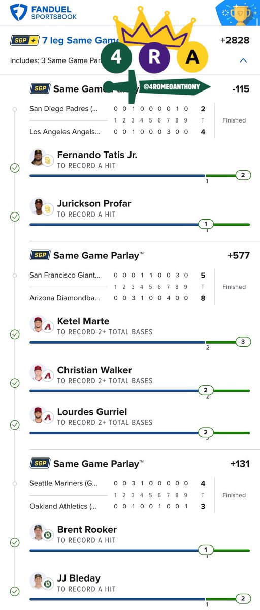 Romeodamus's tweet photo. Clutched a +2828 late last night. Was given to all our members before the late slate. 

$5 for one more day. 

#GamblingTwitter #GambingX #TheMoneyThread #4RA 

https://t.co/fzPbkaIbv0 https://t.co/oLkDMigh9g