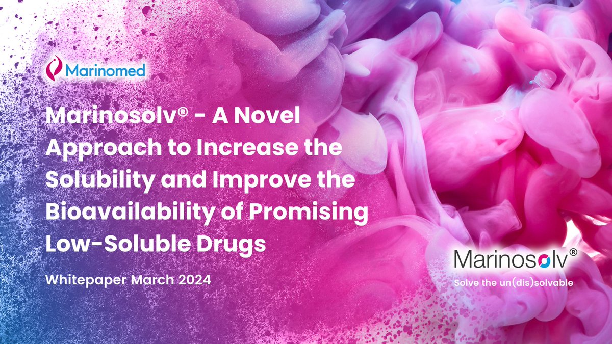 Marinomed_AG's tweet photo. Tired of struggling with hydrophopic small molecules in product development? We have the solution! ✅
Have a look at our latest #Marinosolv® technology #whitepaper: https://t.co/B9rUEYLiO6
Contact our #Solv4U team at bd@marinomed.com.
#formulationdevelopment #oceanofideas https://t.co/SnbBPgFonA
