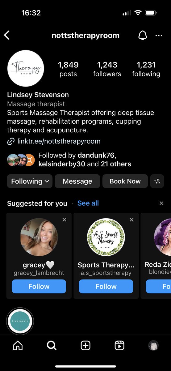 Stainsey2020's tweet photo. @stace_dcfc It was Notts therapy room. She has an instagram page https://t.co/fyo8bX0etN