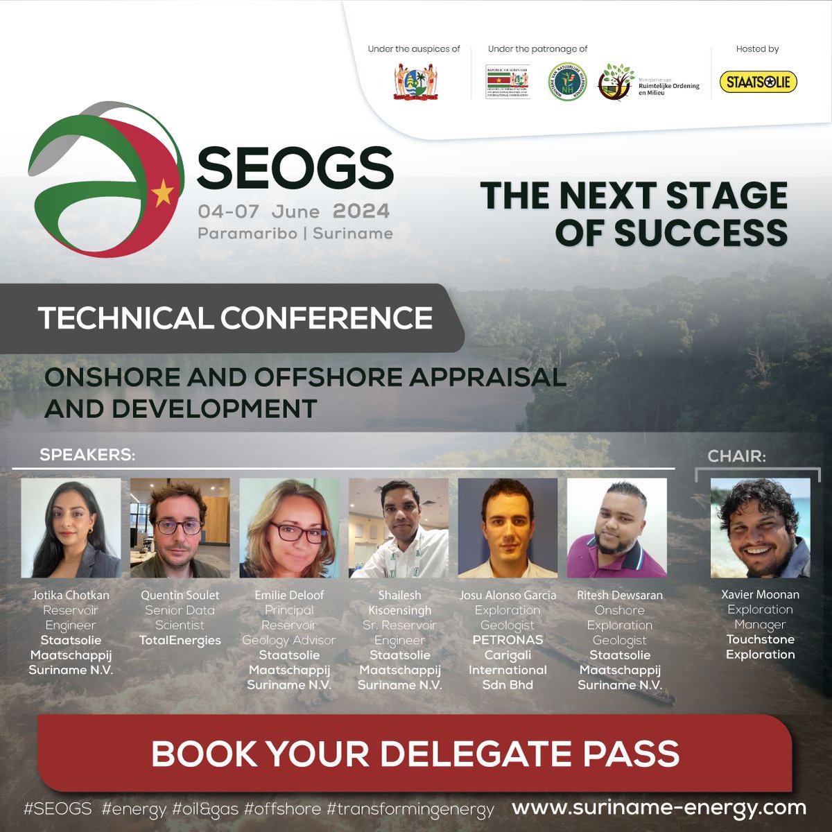 AAPGLA's tweet photo. AAPG LACR is proud to have representation at the Suriname Oil, Gas and Energy Summit #SEOGS in Paramaribo this week.

LACR leaders Xavier Moonan and Sunaina Mohan will moderate panels, and the AAPG Suriname YP Chapter will have a booth. 

Learn more at https://t.co/zgHrI7qLkD. https://t.co/QuBOselBDk