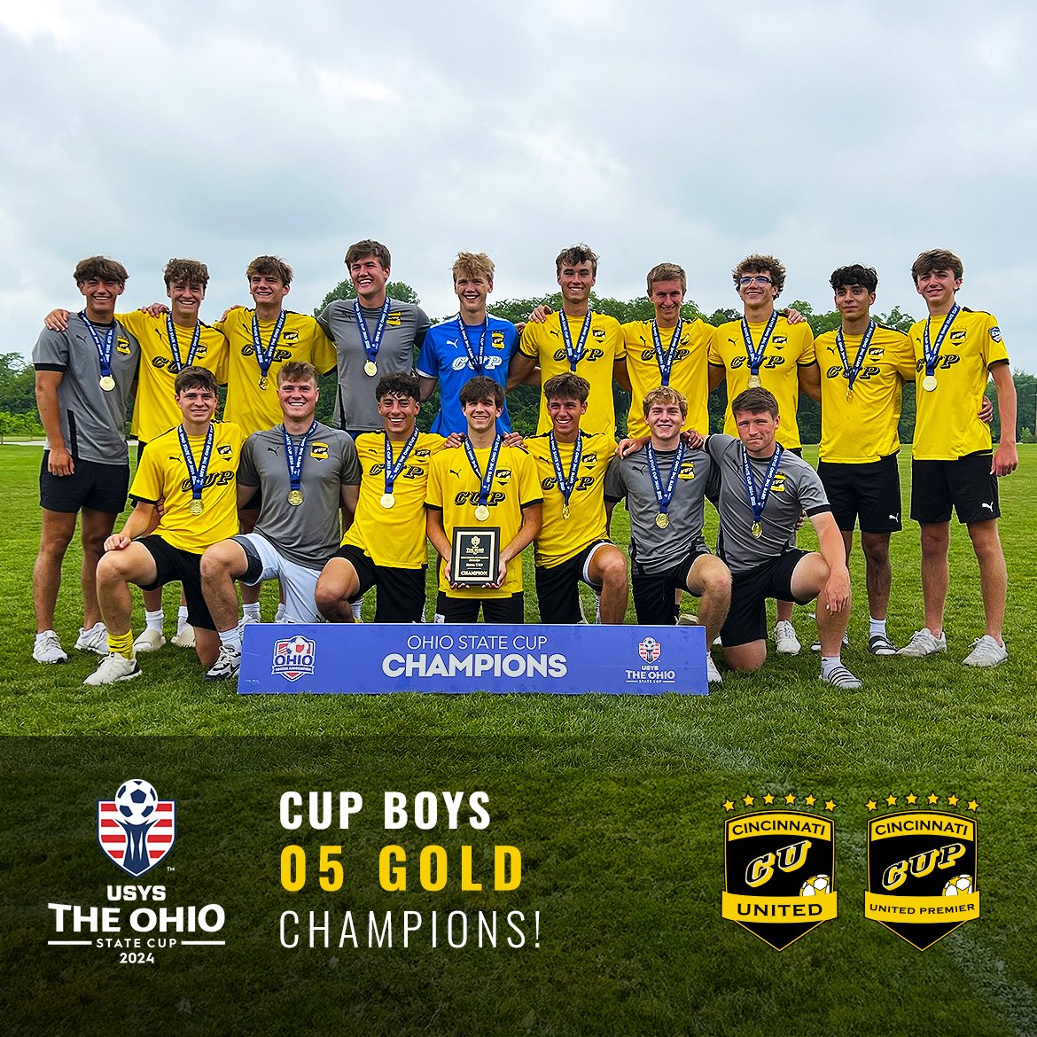 CincyUnitedCUPB's tweet photo. Congratulations to CUP Boys 05 Gold &amp; 12 Gold champions at the Ohio State Cup! 🏆🎉

and very well done to CUP Boys 06 Gold, 07 Gold, 08 Gold &amp; 13 Gold on reaching the finals, great job boys! 🎉🎉🎉 https://t.co/y8pO7J6jMa