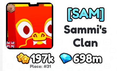 sammi_plays's tweet photo. SAM CLAN IS RECRUITING!!
Looking to replace some inactive members in SAM clan.
If you're active in PS99 and interested in joining our clan hop over to our Discord server - https://t.co/QbGrRxzoBK and open a SAM CLAN ticket to apply
Clan Benefits:
🌟 Clan Boost V
🌟 Clan Giveaways
🌟 Clan chat in Discord
#PetSim99 #PetSimulator99 @BuildIntoGames #PS99 #clanwars #clanbattle @roblox @discord