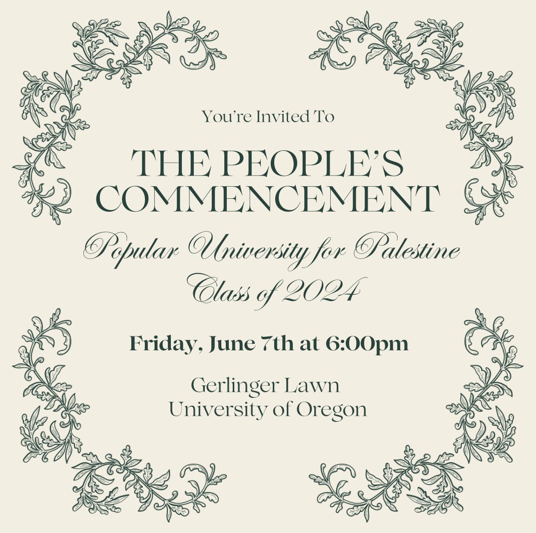 ‼️Faculty, Staff and Community Members: Please contribute to the People’s Commencement Fund! Help us crowdfund some graduation materials and refreshment/supply costs. Pitching in even $5 or $10 helps. Donations can be sent via Venmo to @uofsjp Thank you in advance! ❤️🎓🇵🇸