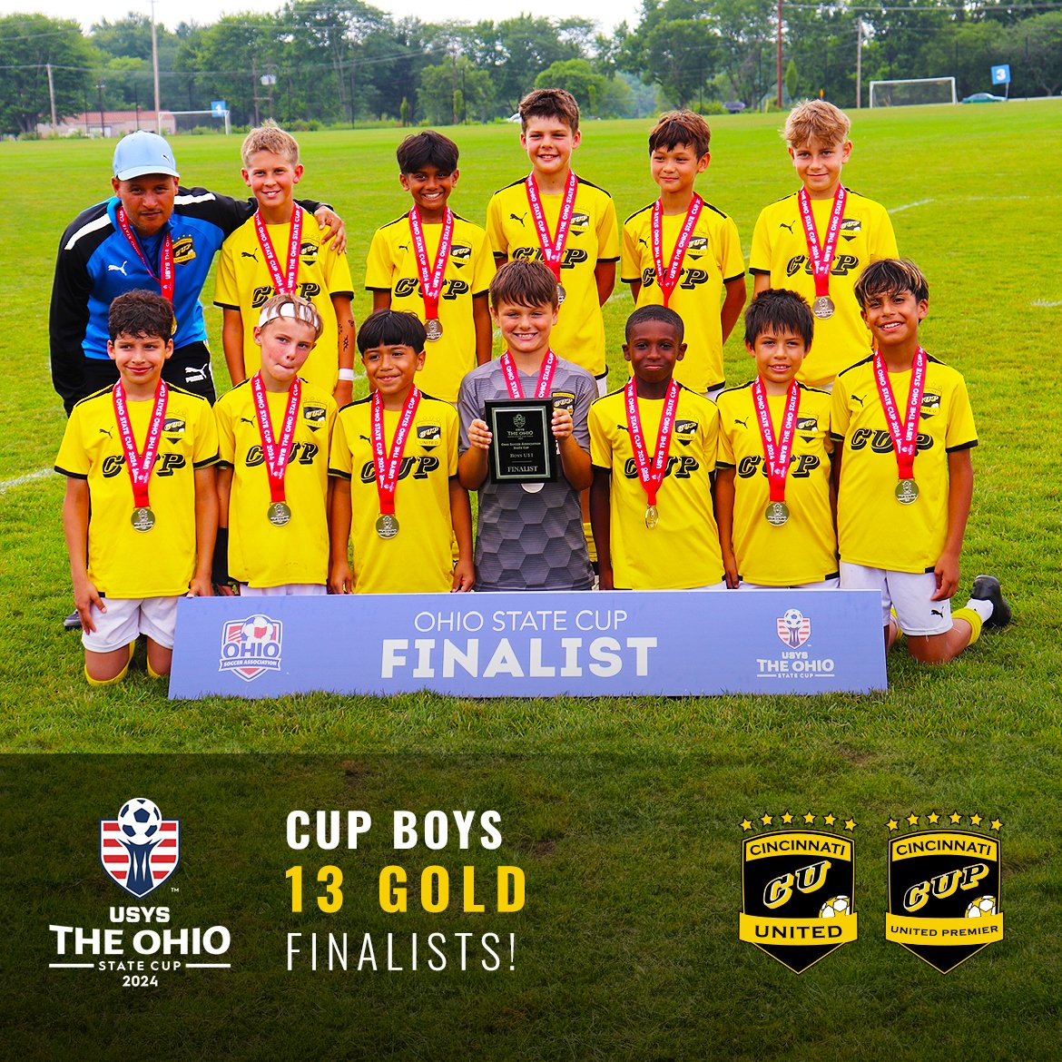 Congratulations to CUP Boys 05 Gold &amp; 12 Gold champions at the Ohio State Cup! 🏆🎉

and very well done to CUP Boys 06 Gold, 07 Gold, 08 Gold &amp; 13 Gold on reaching the finals, great job boys! 🎉🎉🎉