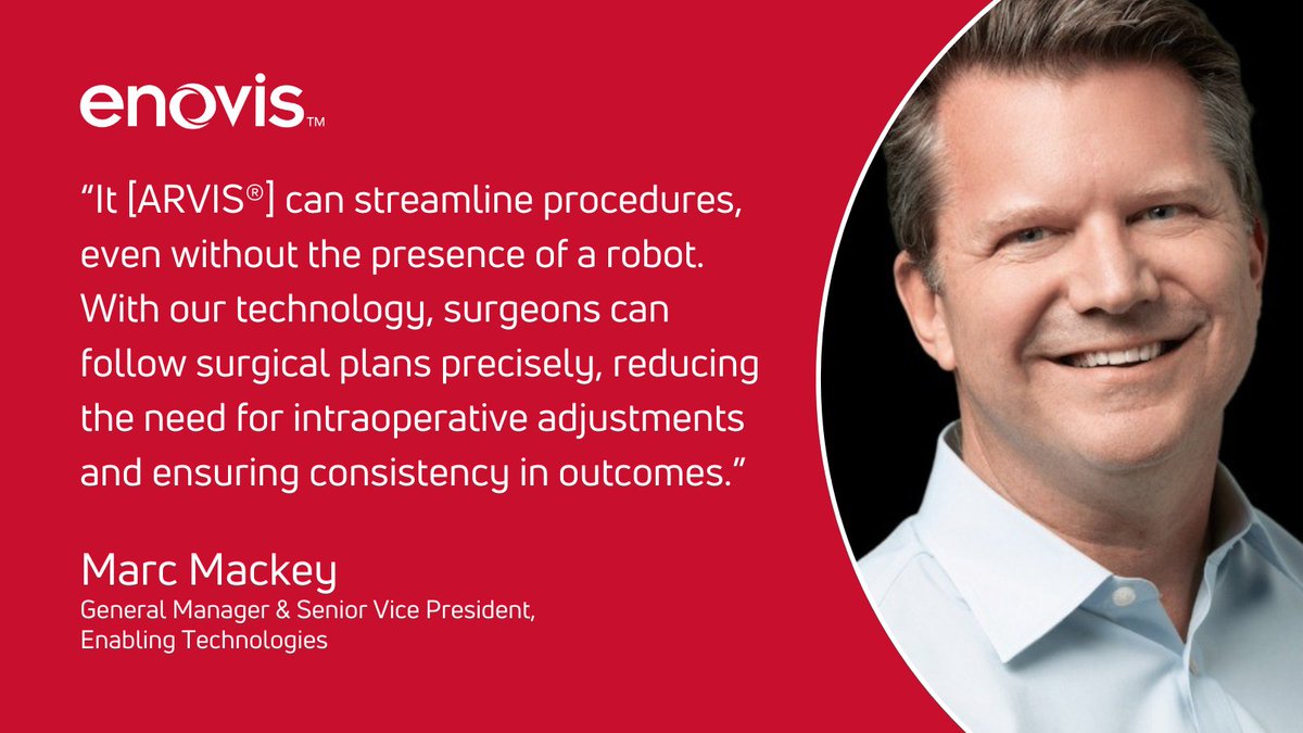 enovismedtech's tweet photo. What can #AR technology do for ASCs? Marc Mackey, GM & SVP of Enabling Technologies, sat down with @OMTEC_BONEZONE to share how the ARVIS® Augmented Reality System is shaping the future of #OrthopedicSurgery.
Read more 👉 https://t.co/d97C96WcTL
#Enovis #BetterIs #MedTech https://t.co/u1kniuBP5C
