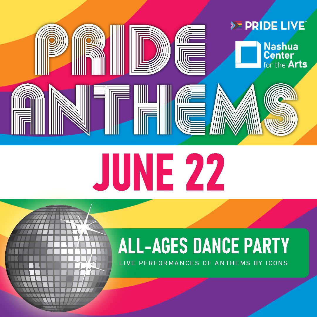 SpectacleShows's tweet image. Keep the party going with Pride Anthems at Nashua Center for the Arts after the Nashua Pride Festival! 
Pride Anthems is an all-ages dance party with live performances of songs by icons such as David Bowie, Cher and so many more! Get your tickets now!

🎫 etix.com/ticket/p/55619…