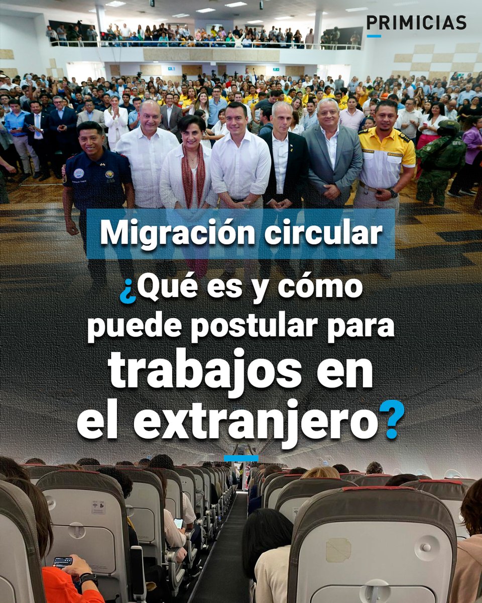 Primicias's tweet photo. La Cancillería alerta que los programas de migración circular, que permiten trabajar en el extranjero, son gratuitos y pide no utilizar a tramitadores. https://t.co/1B0rZWg5Ig https://t.co/w22lKhdbaA