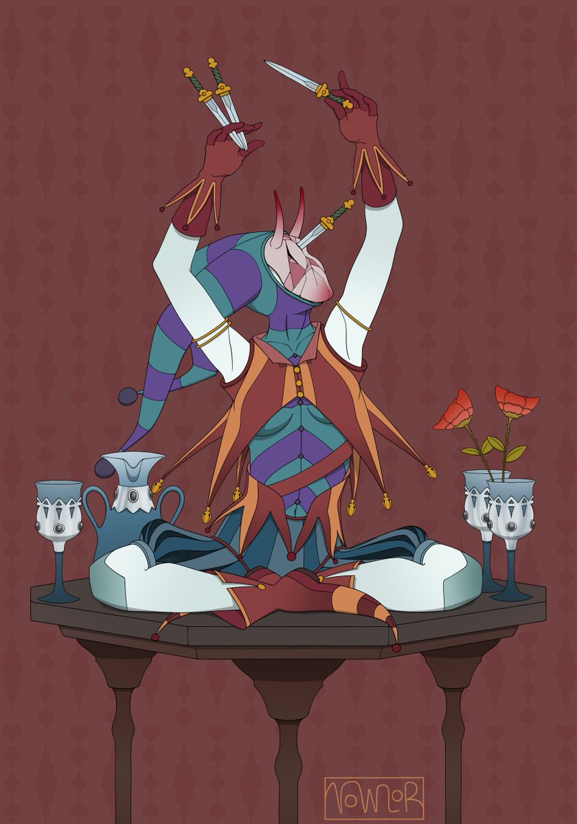 Vowlorowl's tweet photo. The royal court jester. 🗡️ https://t.co/ZYtWSAk1eo
