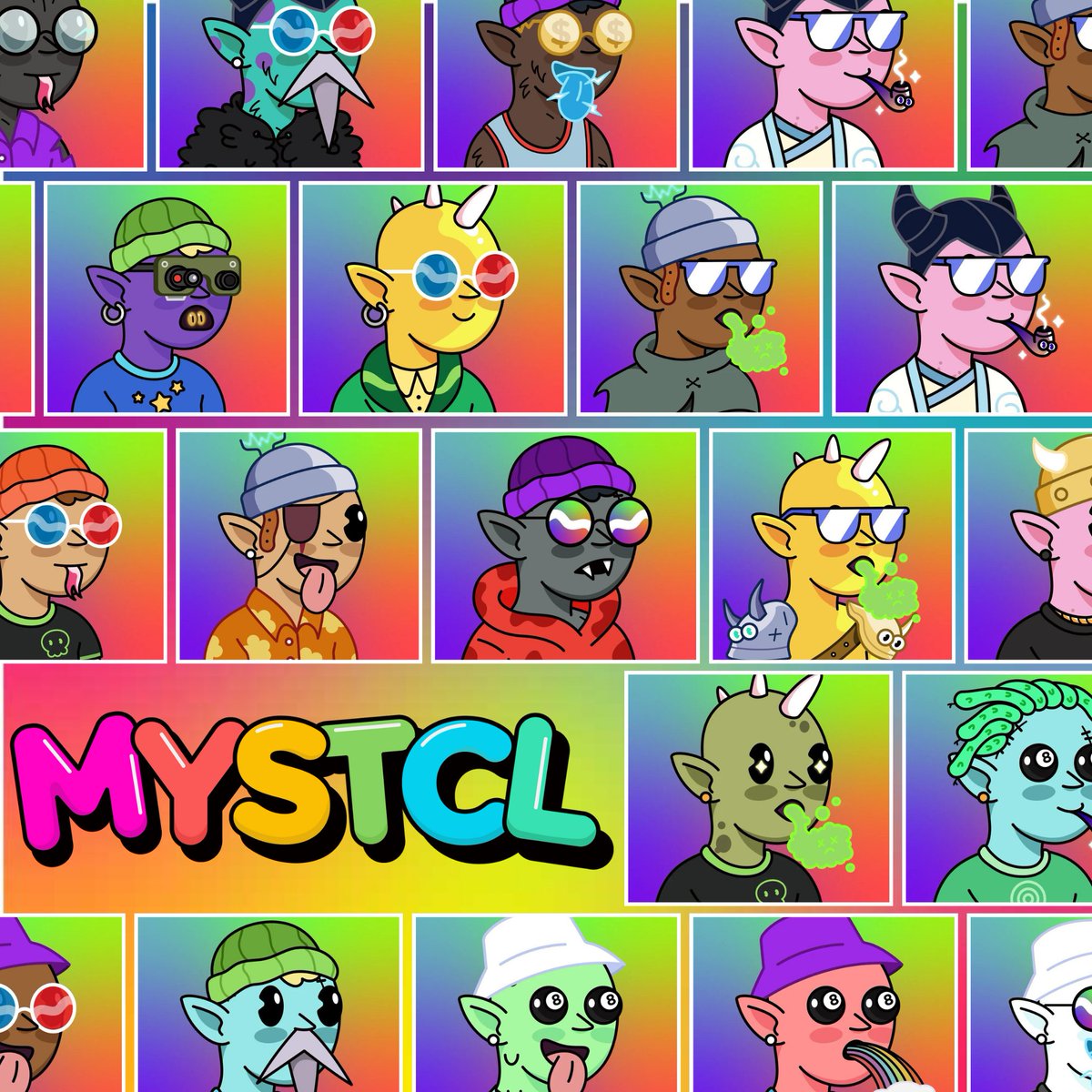 WeMYSTCL's tweet image. We find magic in colors! 🌈

Only two percent of all existing ERC-404 $MYST on @Base have the Rainbow Sky background ❤️

What background does your MYST have? 👀