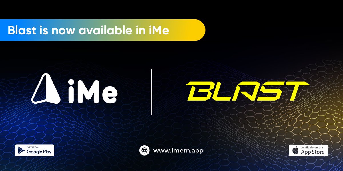 iMePlatform's tweet photo. 🚀Blasting news! 

🤩iMe Wallet has integrated @Blast_L2  chain, the only Ethereum L2 with native yield for ETH and stablecoins! 

 💸Seamlessly transfer tokens on BLAST in Telegram chats by Telegram username, via addresses or QR codes with lightning speed 🏎️

🔶#Blast only became possible this year following #Ethereum's Shanghai upgrade. 

⭐️Stay tuned for even more enhancements and updates!

#Blast  #iMe #Ethereum #L2 #lime