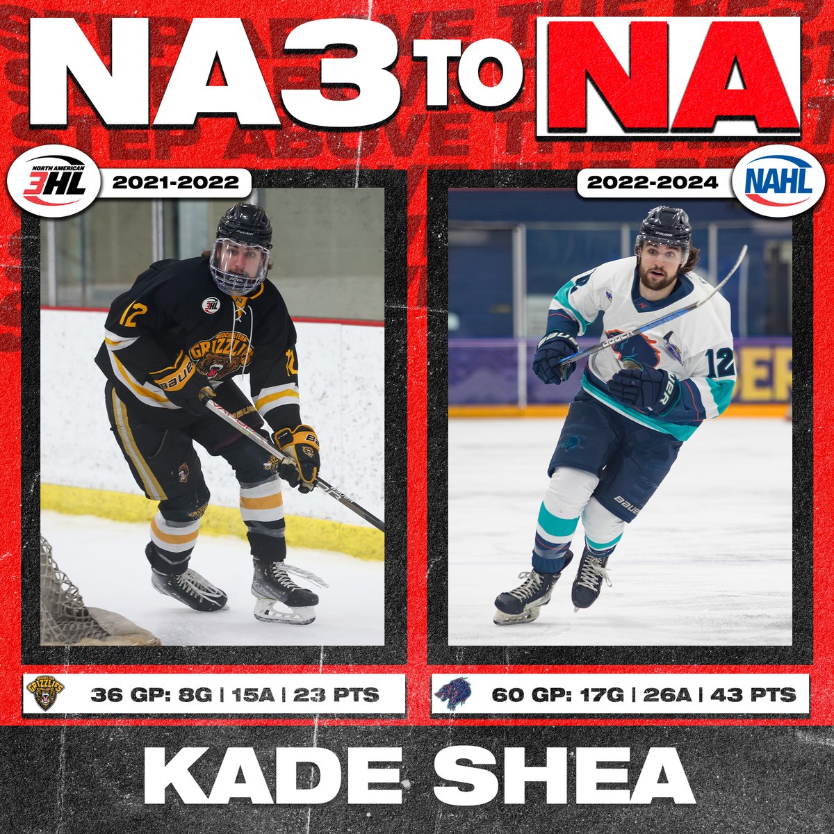 NA3HL's tweet photo. Former Fraser Cup Champion Kade Shea had a dominant season with the Anchorage Wolverines and was selected as a Top Prospect in February
#StepAboveTheRest https://t.co/5QaNbeWPFP