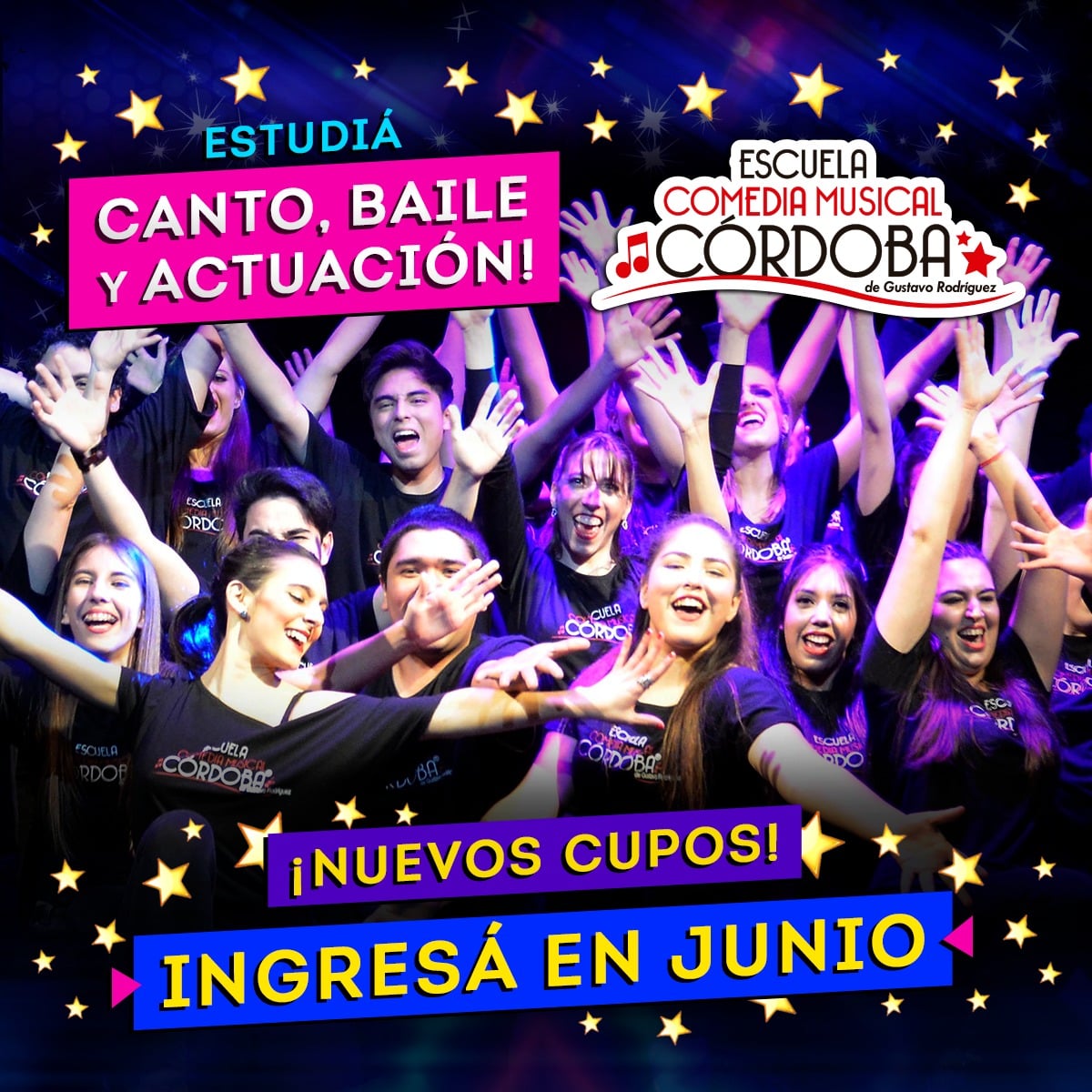 CBAMusical's tweet photo. ⭐️ Ingresá en junio!! Último mes de ingreso en la 1ra mitad de año!
📌 Estudiá canto, baile y actuación! Todas las edades y niveles!!
🪘 Escribinos al whatsapp 0351 15-268-4298 y te pasamos la info!
👉https://t.co/g5ODRIOIce https://t.co/3UqfsT3aIJ