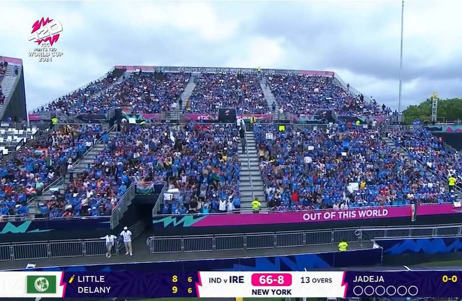 sai_whispers's tweet photo. It's great to see the stands packed on a weekday!
It's wonderful to witness #American fans enjoying live cricket again after a long time !
#T20IWorldCup2024 #INDvsIRE #CricketinUS https://t.co/xjloTdCB6t