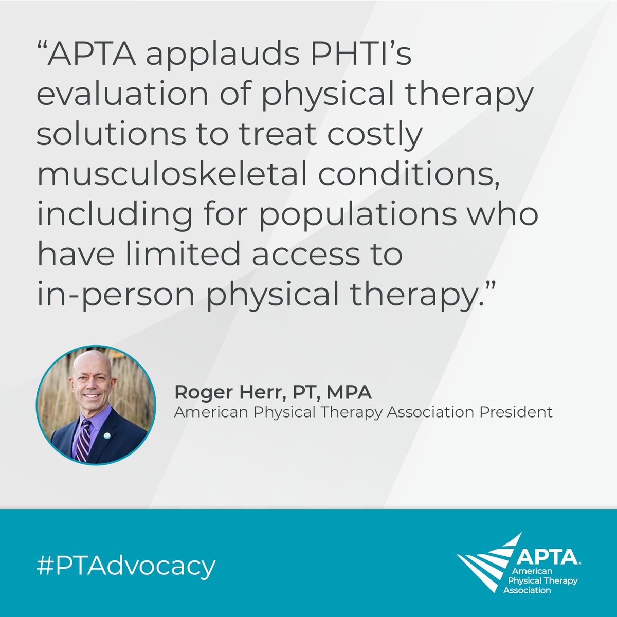 American Physical Therapy Association (APTA) (@apta_official) on Twitter photo Check out APTA's statement on <a href="/Peterson_HTI/">Peterson Health Technology Institute (PHTI)</a>'s Report on Virtual Musculoskeletal Solutions Health Technology Assessment: apta.org/article/2024/0⦠Check out APTA's statement on <a href="/Peterson_HTI/">Peterson Health Technology Institute (PHTI)</a>'s Report on Virtual Musculoskeletal Solutions Health Technology Assessment: apta.org/article/2024/0ā¦