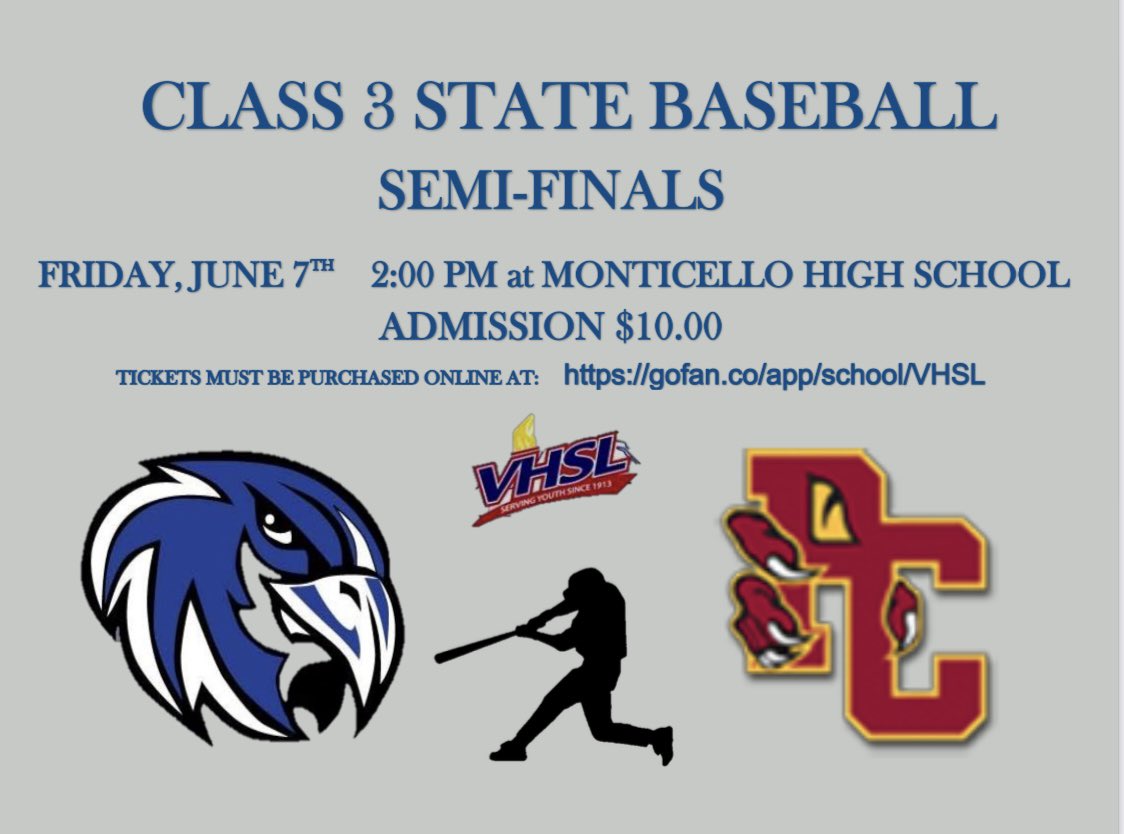 John Ashley (@yorkhsad) on Twitter photo Information for the Class 3 State Baseball Semi-finals on Friday. Tickets must be purchased on GoFan.<a href="/yorkhs_baseball/">York High Baseball</a> <a href="/YorkFalcons/">York Falcon Sports</a> @yhs_falcons Information for the Class 3 State Baseball Semi-finals on Friday. Tickets must be purchased on GoFan.<a href="/yorkhs_baseball/">York High Baseball</a> <a href="/YorkFalcons/">York Falcon Sports</a> @yhs_falcons