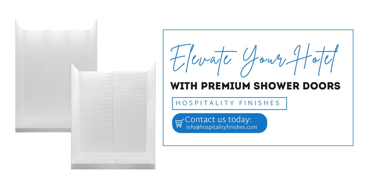 Hotelfinishes's tweet photo. Enhance your guests’ experience with our premium shower doors. Contact us today to learn more and elevate your hotel’s appeal. 💼✨ #LuxuryHotels #HotelBathrooms #GuestExperience #PremiumQuality #HotelRenovation https://t.co/jRoBtCTeV9