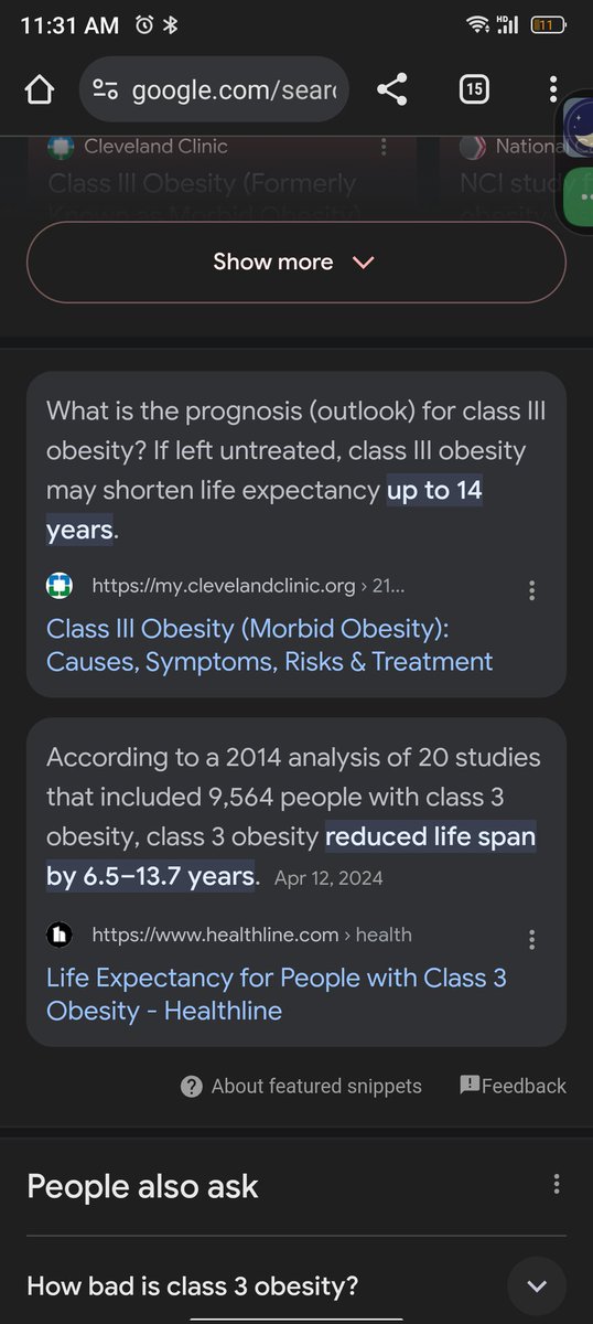 XianJaneway's tweet image. HANG ON. 
The avg life expectancy of black women in the US is ~76 yrs. 
#Mandisa was 47 @ death 
&quot;Class III Obesity&quot; was shown in studies to reduce life expectancy b/w 6 &amp;amp; 14 yrs, w/outliers up to 20. 

Meaning WORST CASE, she&apos;d have lived 10 more years!