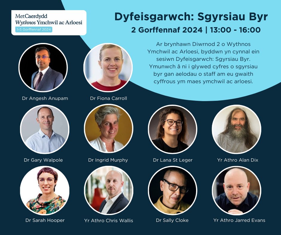 Dyfeisgarwch: Sgyrsiau Byr ⚡ Ymunwch â ni ar 02/07 am gyfres o sgyrsiau bach gan staff academaidd am eu gwaith cyffrous ym maes ymchwil ac arloesi. I archebu: tinyurl.com/vztcvf9u #WythnosYacA2024