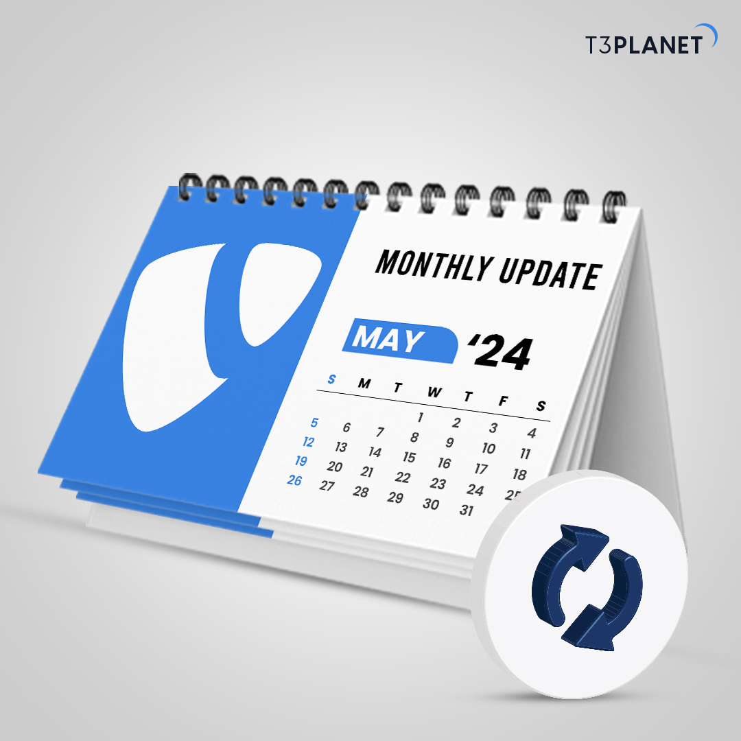 t3planet's tweet photo. T3May at T3Planet was a busy month for our TYPO3 developers! We've upgraded 15+ TYPO3 extensions and templates. Additionally, we're rolling out new TYPO3 services to streamline your daily work life.

🔗Read blog -https://t.co/BRQJdEEU1k

#T3Blog #T3Planet https://t.co/s71v2quVCN
