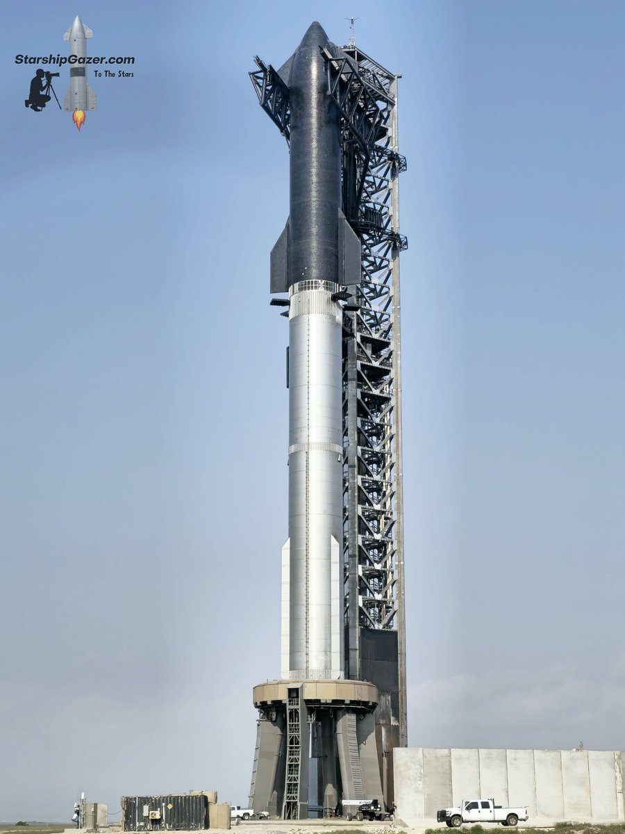 StarshipGazer's tweet photo. Starship flight 4 full stack ready to go.

6/5/24 https://t.co/g6JG66Uy9z