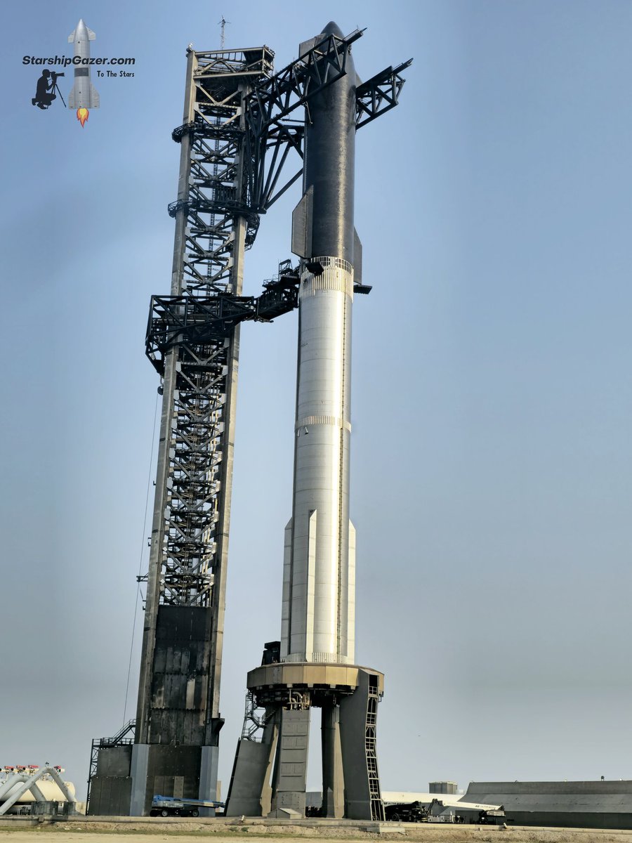 StarshipGazer's tweet photo. Starship flight 4 full stack ready to go.

6/5/24 https://t.co/g6JG66Uy9z