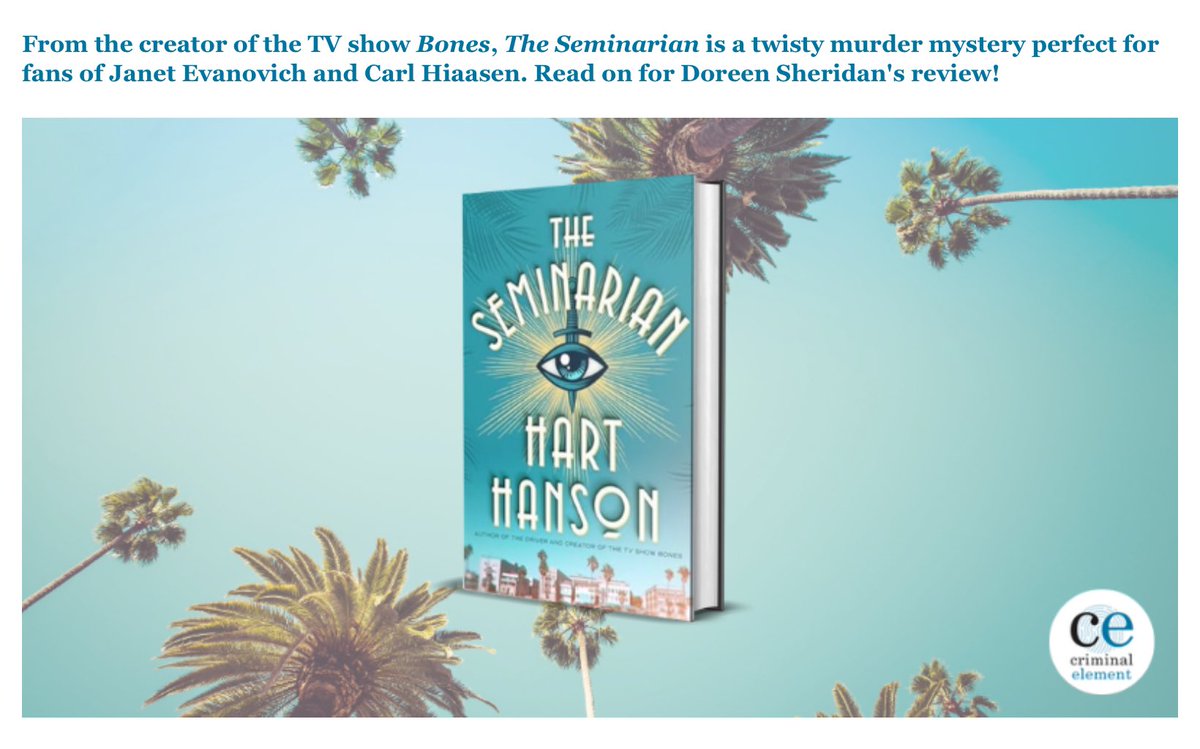 geraghtyvl's tweet photo. @HartHanson 😀 Book Review: #TheSeminarian by #HartHanson https://t.co/he7p42U57f via @dvaleris @crimehq https://t.co/3rhGExlY5L