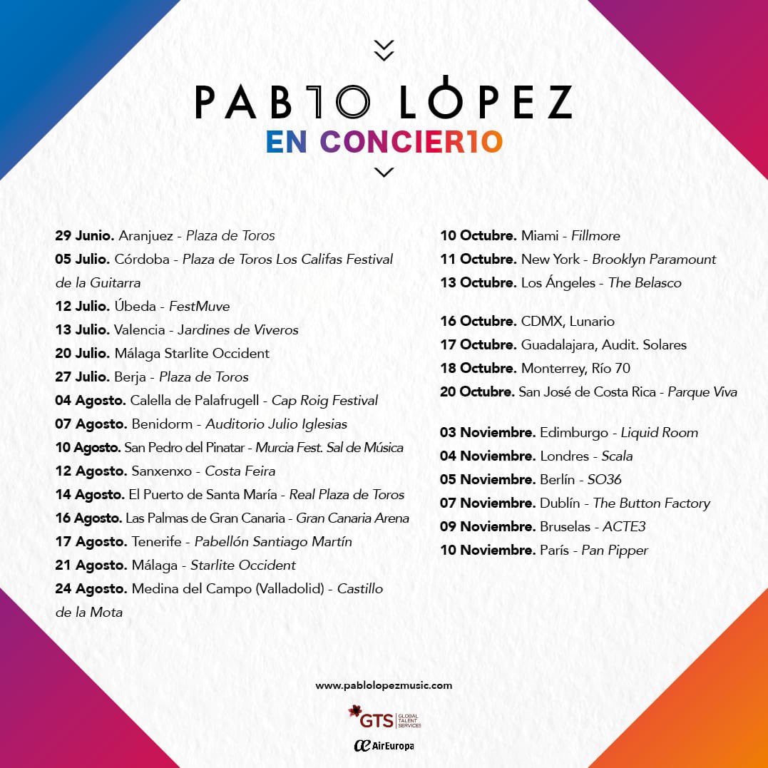 PabloLopezMusic's tweet photo. ¡¡¡Y seguimos!!!

🎫 https://t.co/dWefWdrUFr https://t.co/7OLQGV9CZl