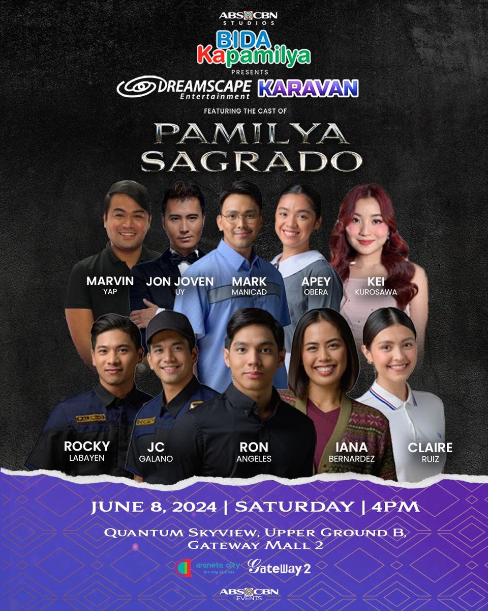 THE BIGGEST AND MOST STAR-STUDDED MALL SHOW! Ngayong June 8 sa Araneta City! #PamilyaSagrado