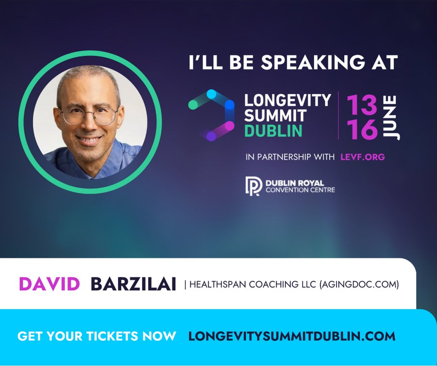 Agingdoc⭐David Barzilai🔔MD PhD MS MBA DipABLM🩺 (@agingdoc1) on Twitter photo It’s not too late to register for <a href="/LongevityDublin/">Longevity Summit Dublin</a> !
1️⃣ Discount code for Dublin: 🔗x.com/agingdoc1/stat…
2️⃣Breaking news rapamycin extends lifespan lifespan in nonhuman primates (AGE abstract)
🔗x.com/agingdoc1/stat… It’s not too late to register for <a href="/LongevityDublin/">Longevity Summit Dublin</a> !
1️⃣ Discount code for Dublin: 🔗x.com/agingdoc1/stat…
2️⃣Breaking news rapamycin extends lifespan lifespan in nonhuman primates (AGE abstract)
🔗x.com/agingdoc1/stat…