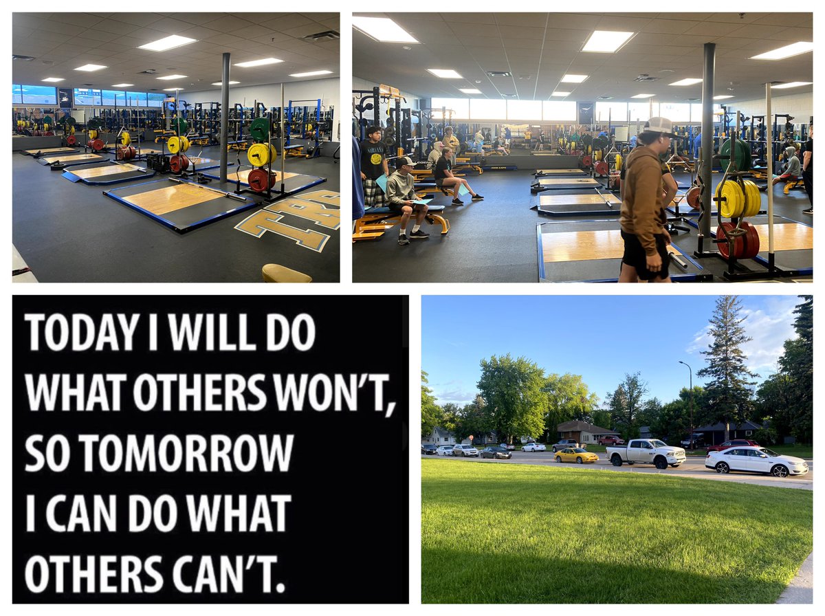 TRFProwlerFB's tweet photo. Rise and grind: Prowler football morning left session 3. These guys get more accomplished in an hour than other folks will accomplish in an entire week. E + R = O! Gotta love seeing the cars lined up at six am sharp every morning. https://t.co/f9uv0io23d