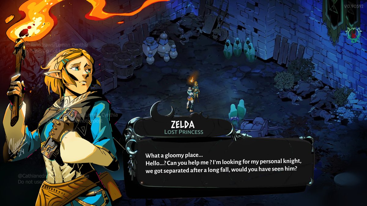 Cathianedraws's tweet photo. Into the unknown #Hades2 #Zelda https://t.co/Ij5IX0KD3T