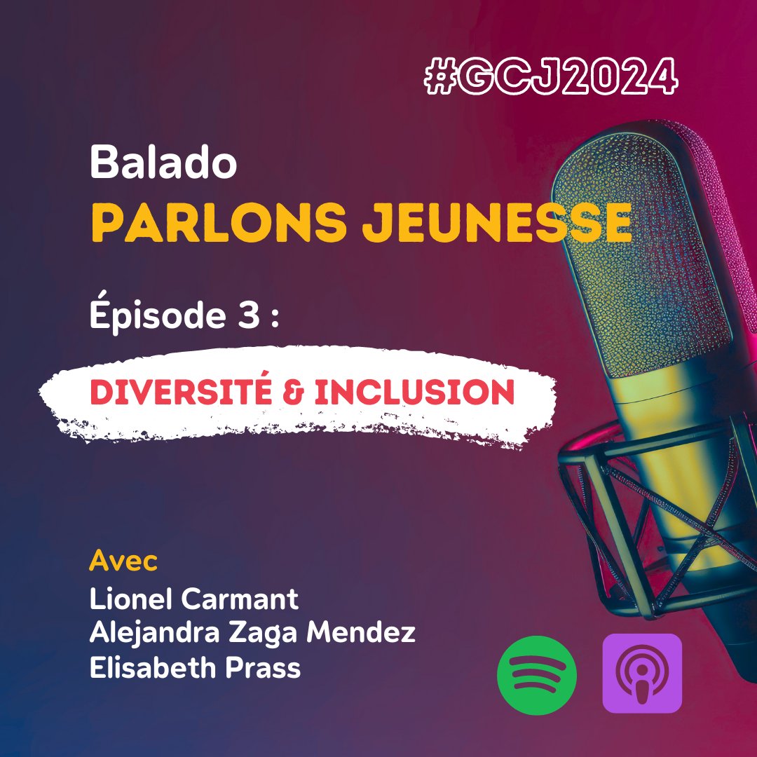 Interjeunes's tweet photo. 🎧𝐁𝐀𝐋𝐀𝐃𝐎 | Écoutez cet épisode de 10 min et découvrez les opinions et désirs de la jeunesse québécoise sur la Diversité et l'inclusion !
👇
https://t.co/gsLBHclk2e

Avec @CarmantLionel  @AleZagaMendez et @elisabethprass

#diversite #inclusion #GCJ2024 #parlonsjeunesse https://t.co/Ddnj9l7D2q