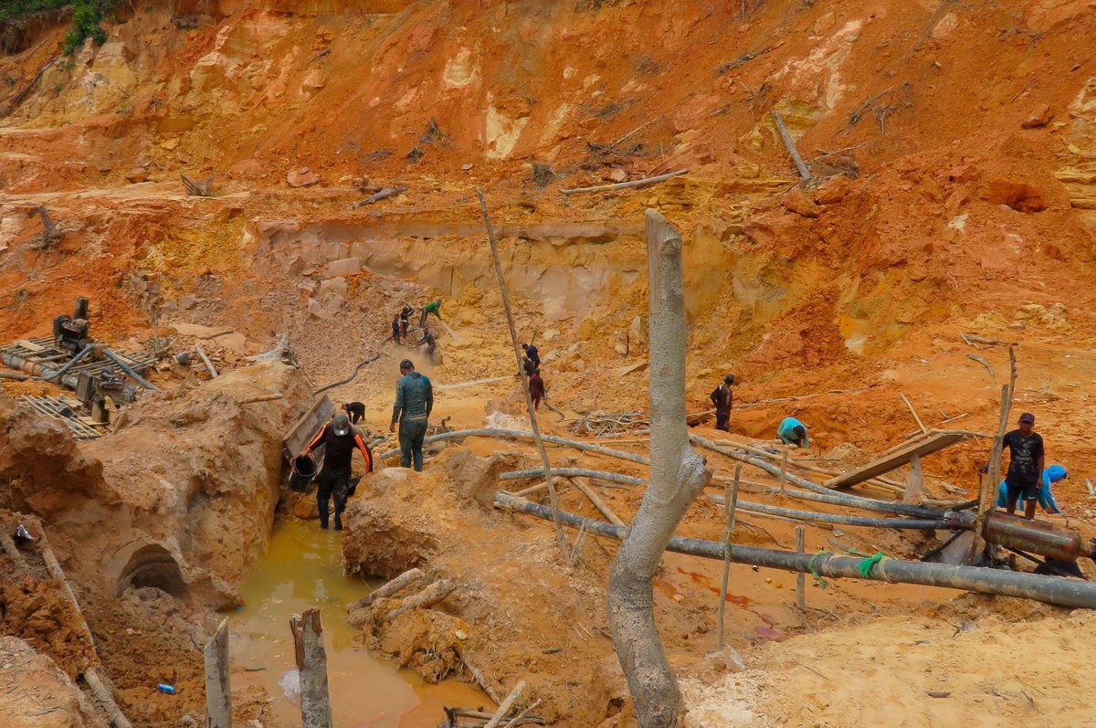 ArmandoInfo's tweet photo. #AmazonUnderworld 
El megaproyecto del Arco Minero pretendía “reordenar” la minería en el sur del país. Pero en cambio, la minería ilegal se expandió y grupos armados tomaron control de los yacimientos con complicidad militar 
👉🏻#ArmandoHistorias2023 
https://t.co/41ejAu3n8F https://t.co/BkJuVJPywi