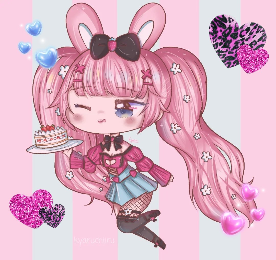 kyaruchiiru's tweet photo. 🍓YCH Commission for queen @shortcakeypie I had so much fun drawing her and super happy that you liked it!! 🍓💝🍓💝 https://t.co/fets17zhm8